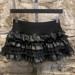 Forever 21 Black Bubble Mini Skirt